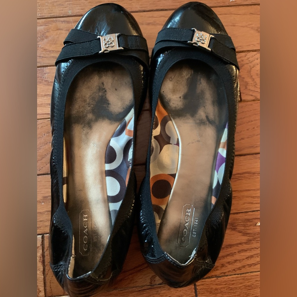 Coach Black interior Patterned Women's Flats